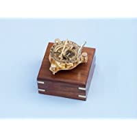 Brújula triangular de latón del capitán de 7-6 cm- brújula de escritorio de latón- decoración náutica para el hogar…